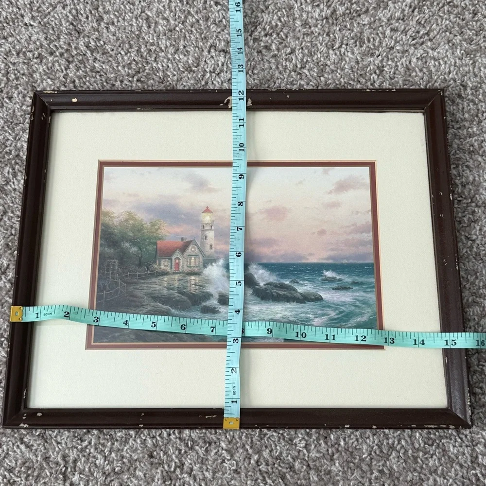 Beacon of Hope by Thomas Kinkade Ocean Lighthouse Framed Picture